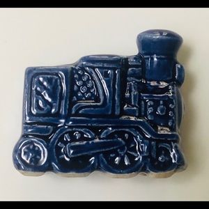 Ceramic vintage train toothpick/match holder.